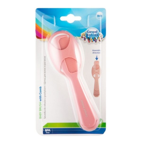 canpol-brosse-et-peigne-rose